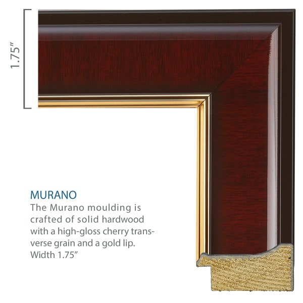 close up of Murano frame moulding